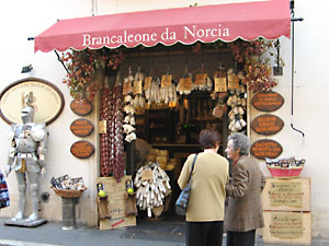 Smallgoods Shop in Norcia, Umbria
