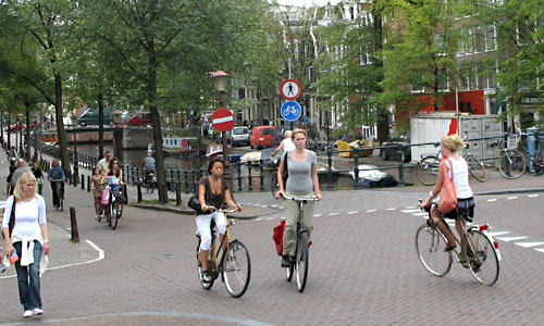 amsterdam netherlands cyclists